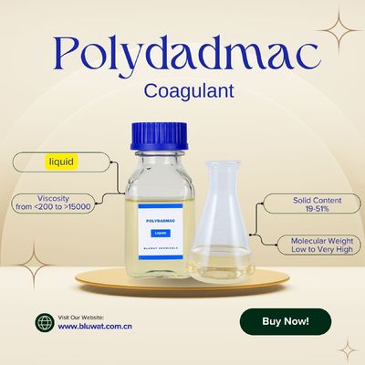 खरीदें तरल PolyDADMAC Polydiallyldimethylammonium क्लोराइड जल उपचार रासायनिक अपशिष्ट जल और पेयजल ऑनलाइन निर्माण