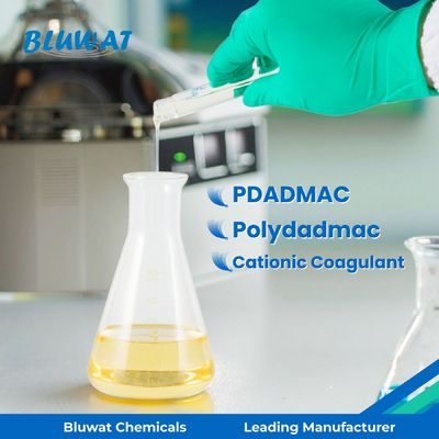 खरीदें PolyDADMAC अपशिष्ट जल उपचार संयंत्रों के लिए कैटियनिक कोएग्युलेटर और स्लाइड डिवाटरिंग। Bluwat रसायन ऑनलाइन निर्माण