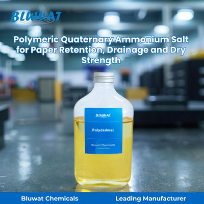 खरीदें Polymeric Quaternary Ammonium Salt Polydadmac for Paper Retention, Drainage and Dry Strength | Bluwat Chemicals ऑनलाइन निर्माण