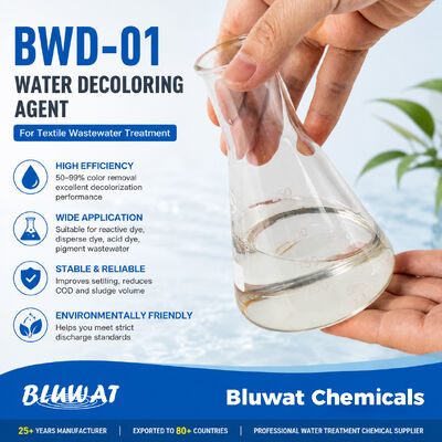 खरीदें BWD-01 डिकान्डियामाइड फॉर्मलडेहाइड राल डिकॉलोरेंट टेक्सटाइल उद्योग के लिए रासायनिक अपशिष्ट जल उपचार ऑनलाइन निर्माण
