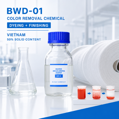 खरीदना BWD-01 वियतनाम में कपड़ा रंगाई और परिष्करण अपशिष्ट जल के लिए रंग हटाने वाला रसायन ऑनलाइन निर्माण
