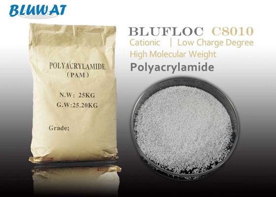 खरीदें सीवेज जल उपचार PAM Cationic Polyacrylamide Flocculant ऑनलाइन निर्माण